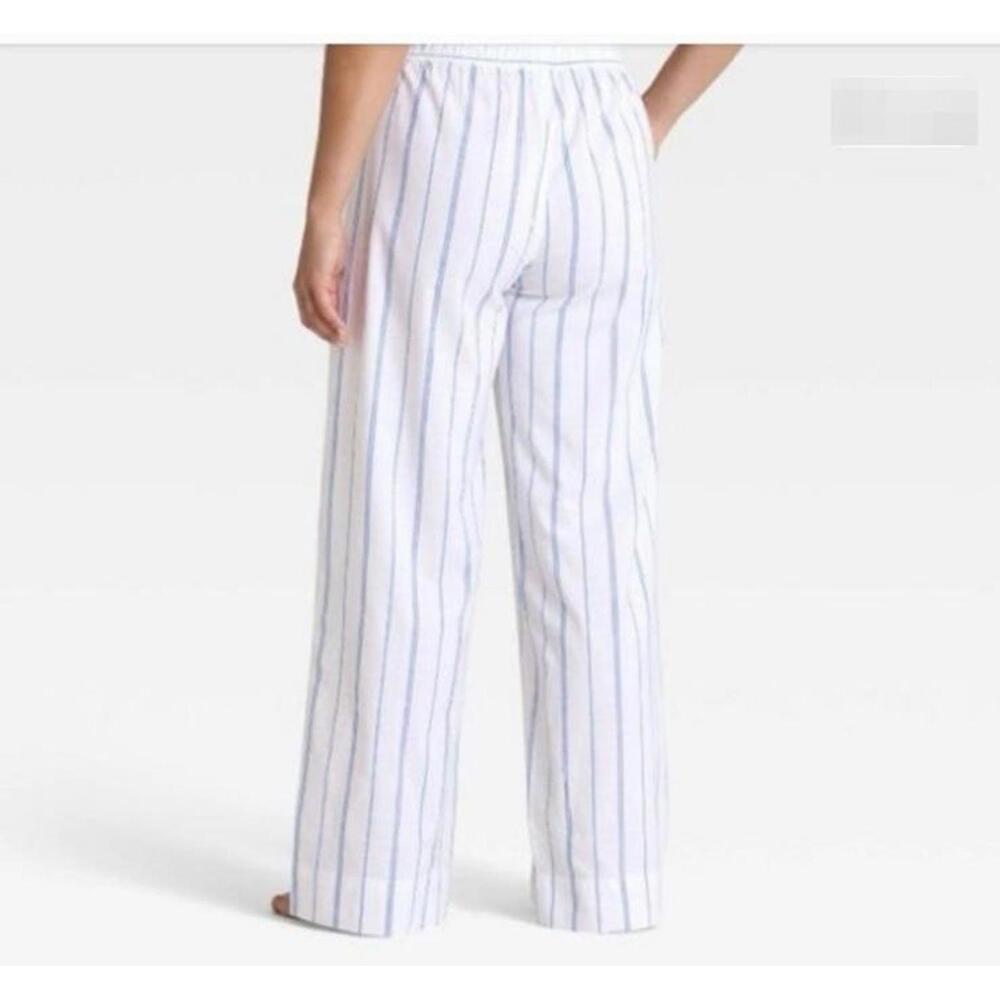 Auden Women's Blue and White Striped Lounge Pants Size M - Picture 8 of 8
